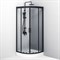 AM.PM W90G-401-080BT Душевое ограждение Gem 1/4 Rond 80x80 стекло прозрачное, профиль черный матовый, без W90G-401-080BT