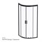 AM.PM W90G-401-080BT Душевое ограждение Gem 1/4 Rond 80x80 стекло прозрачное, профиль черный матовый, без W90G-401-080BT