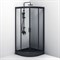 AM.PM W90G-401-090BT Душевое ограждение Gem 1/4 Rond 90x90 стекло прозрачное, профиль черный матовый, без W90G-401-090BT