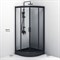 AM.PM W90G-401-090BT Душевое ограждение Gem 1/4 Rond 90x90 стекло прозрачное, профиль черный матовый, без W90G-401-090BT
