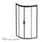 AM.PM W90G-401-090BT Душевое ограждение Gem 1/4 Rond 90x90 стекло прозрачное, профиль черный матовый, без W90G-401-090BT