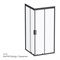 AM.PM W90G-403-090BT Душевое ограждение Gem Square Slide 90x90 стекло прозрачное, профиль черный матовый, W90G-403-090BT