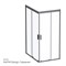AM.PM W90G-404-120290-BT Gem Twin Slide 120x90. Душевое ограждение,120x90, профиль черный матовый., стекло прозрачное W90G-404-120290-BT