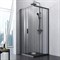 AM.PM W93G-403-090BT Душевое ограждение Gem S Square Slide 90x90 стекло прозрачное, профиль черный матовый W93G-403-090BT
