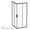 AM.PM W93G-403-090BT Душевое ограждение Gem S Square Slide 90x90 стекло прозрачное, профиль черный матовый W93G-403-090BT