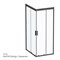 AM.PM W93G-404-100280-BT Gem S душ.ограждение 100х80 прям.,стекло прозрачное, профиль черный матовый.,без подд W93G-404-100280-BT