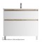 AM.PM M85AFSX1002WG X-Joy, База под раковину, напольная, 100 см, 2 ящика, белый глянец M85AFSX1002WG