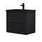 AM.PM M90FHX06022BM GEM, База под раковину, подвесная, 60 см, 2 ящика push-to-open, цвет: черный матовый M90FHX06022BM