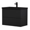 AM.PM M90FHX07522BM GEM, База под раковину, подвесная, 75 см, 2 ящика push-to-open, цвет: черный матовый M90FHX07522BM