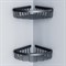 AM.PM A7452222 Sense L Корзина для душа угловая двухъярусная, черный A7452222