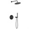 VINCEA Душевой комплект VSFW-101TMB термостатический встраиваемый, двухрежимный, черный VSFW-101TMB