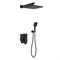 VINCEA Душевой комплект Next VSFW-1N1MB, встраиваемый, 2 режима, ограничитель давления Hi Box, черный VSFW-1N1MB