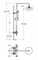 CEZARES Siesta Душевая колонна (стойка), регулируемая по высоте, с термостатическим смесителем на один выход, верхним и ручным душем, цвет хром - фото 230141