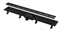ALCA PLAST Водоотводящий желоб с порогами для перфорированной решетки, черный матовый, ширина 75 см - фото 232001