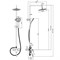 ROSSINKA RS45 Смеситель для ванны с регулируемой высотой штанги и лейкой "Тропический дождь", цвет хром RS45-46