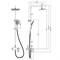 ROSSINKA RS46 Смеситель для душа с регулируемой высотой штанги и лейкой "Тропический дождь", цвет хром RS46-45