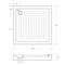 CEZARES Акриловый поддон TRAY-A-A-100-15-W0 квадратный, размер 100х100 см, высота 15 см, цвет белый TRAY-A-A-100-15-W0