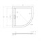 CEZARES Поддон из искусственного мрамора TRAY-AS-R-90-30-W полукруглый, размер 90х90 см, высота 3 см, цвет белый TRAY-AS-R-90-30-W