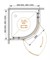 CEZARES Bergamo Душевой уголок полукруглый двери распашные, профиль - хром / стекло - прозрачное, размер 90х90 см, стекло 6 мм - фото 233991