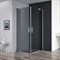 CEZARES Slider Душевой уголок прямоугольный двери распашные, профиль - хром / стекло - серое, размер 100х100 см, стекло 8 мм SLIDER-A-2-100/110-GRIGIO-Cr