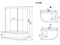 TIMO Standart Душевая кабина прямоугольная-асимметричная, размер 110х85 см, профиль - матовый / стекло - тонированное, двери раздвижные - фото 237929