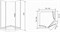 TIMO Tl Душевой уголок пятиугольная, размер 100х100 см, профиль - хром / стекло - прозрачное, двери распашные BY-839/100C