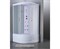 TIMO Eco Душевая кабина четверть круга, размер 80х80 см, профиль - белый / стекло - рифленное, двери раздвижные TE-0780