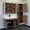 COMFORTY Тумба-умывальник подвесной Соло-90 дуб тёмно-коричневый с раковиной Адриана 90 COMFORTY 00-00010979