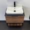 COMFORTY Тумба-умывальник подвесной "Порто-60" дуб тёмно-коричневый с черной столешницей №8 c раковиной 9055RA-50 COMFORTY 00-00010677