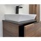 COMFORTY Тумба-умывальник подвесной "Порто-60" дуб тёмно-коричневый с черной столешницей №8 c раковиной 9055RA-50 COMFORTY 00-00010677