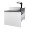 COMFORTY Тумба-умывальник подвесной Марсель-75 белая матовая со столешницей под черный мрамор c раковиной 9110 COMFORTY 00-00012270