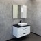 COMFORTY Тумба-умывальник подвесной "Амстердам-95" белая со столешпод мрамор Калакатта Блэк с ракT-Y9378 COMFORTY 00-00014001