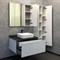 COMFORTY Тумба-умывальник подвесной "Милан-90" белый глянец с графитовой столешницей, с раковиной T-Y9378 COMFORTY 00-00014426