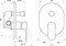 RAVAK Смеситель встроенный с переключателем CR 065.20 черный (два вывода) X070433