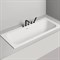 SALINI Orlanda Встраиваемая ванна с прямоугольной чашей, регулируемые ножки, донный клапан "Up&Down" белый, сифон, интегрированный слив-перелив размер 180х80 см, белый матовый 103312M