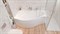 1MARKA Gracia Ванна асимметричная пристенная размер 170х100 см, цвет белый - фото 244275