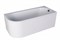 1MARKA Alisa Ванна асимметричная пристенная размер 170х75 см, цвет белый 01али1775п