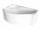 1MARKA Gracia Ванна асимметричная пристенная размер 160х95 см, цвет белый 01гр1695л