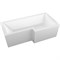 1MARKA Linea Ванна асимметричная пристенная размер 165х85 см, цвет белый 01лин16585п