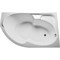 1MARKA Diana Ванна асимметричная пристенная размер 160х100 см, цвет белый 01ди1610п