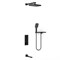 VINCEA Душевой комплект VSFW-431T1RMB встраиваемый, термостатический, 3 режима, черный VSFW-431T1RMB