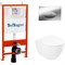 BELBAGNO Stylus Комплект 4 в 1 Унитаз подвесной Cezares STYLUS CZR-513-TH-R с сиденьем CZR2316SC + Система инсталляции для унитазов BelBagno BB026 с кнопкой смыва BB051CR CZR-513-TH-R/CZR2316SC/BB026/BB051CR