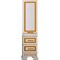 OPADIRIS Оникс Пенал напольный 50 L, белый глянцевый с золотой патиной - фото 249500