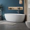 BELBAGNO Ванна акриловая полукруглая отдельностоящая размер 190x90 см, цвет белый BB707-1860-880