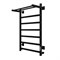 ARINGA Porto полотенцесушитель лесенка электрический с полкой 80*50, черный AR03010BL