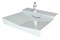 ANDREA Onyx Раковина для ванной комнаты для установки над стиральной машинкой ширина 60 см, цвет белый - фото 254477