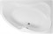 AQUANET Capri Ванна акриловая асимметричная встраиваемая / пристенная размер 170x110 см с каркасом R, белый - фото 257565
