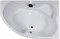 AQUANET Capri Ванна акриловая асимметричная встраиваемая / пристенная размер 170x110 см с каркасом R, белый AQUANET-205387