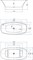 AQUANET Family Ванна акриловая овальная отдельностоящая / пристенная размер 170x80 см, черный AQUANET-88778-GW-MB