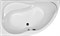 AQUANET Graciosa Ванна акриловая асимметричная встраиваемая / пристенная размер 150x90 см с каркасом L, белый - фото 257811